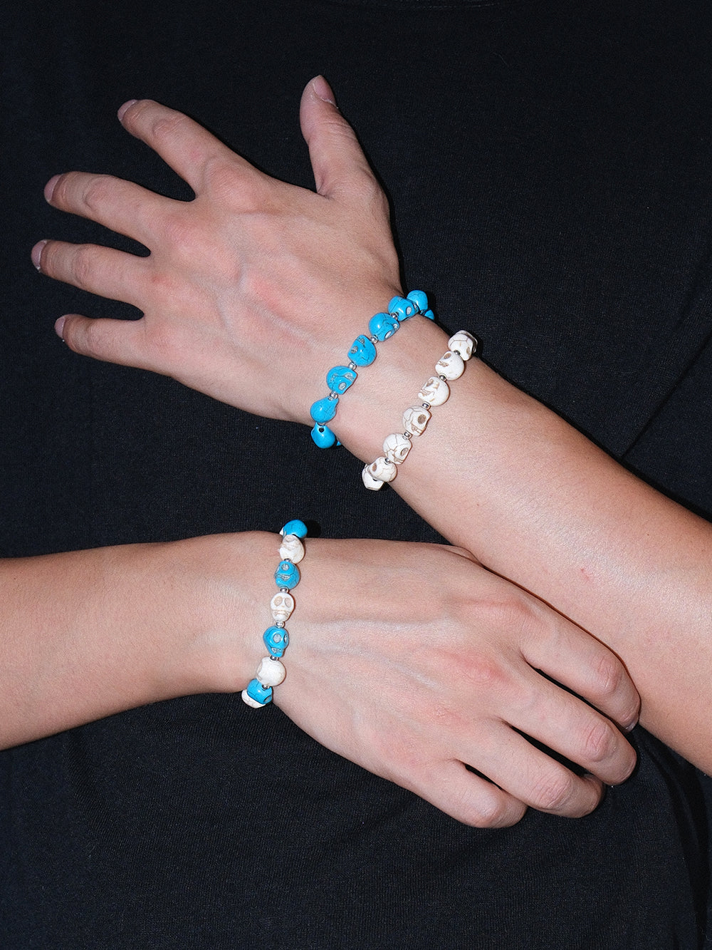 Turquoise Skull Beaded Bracelet