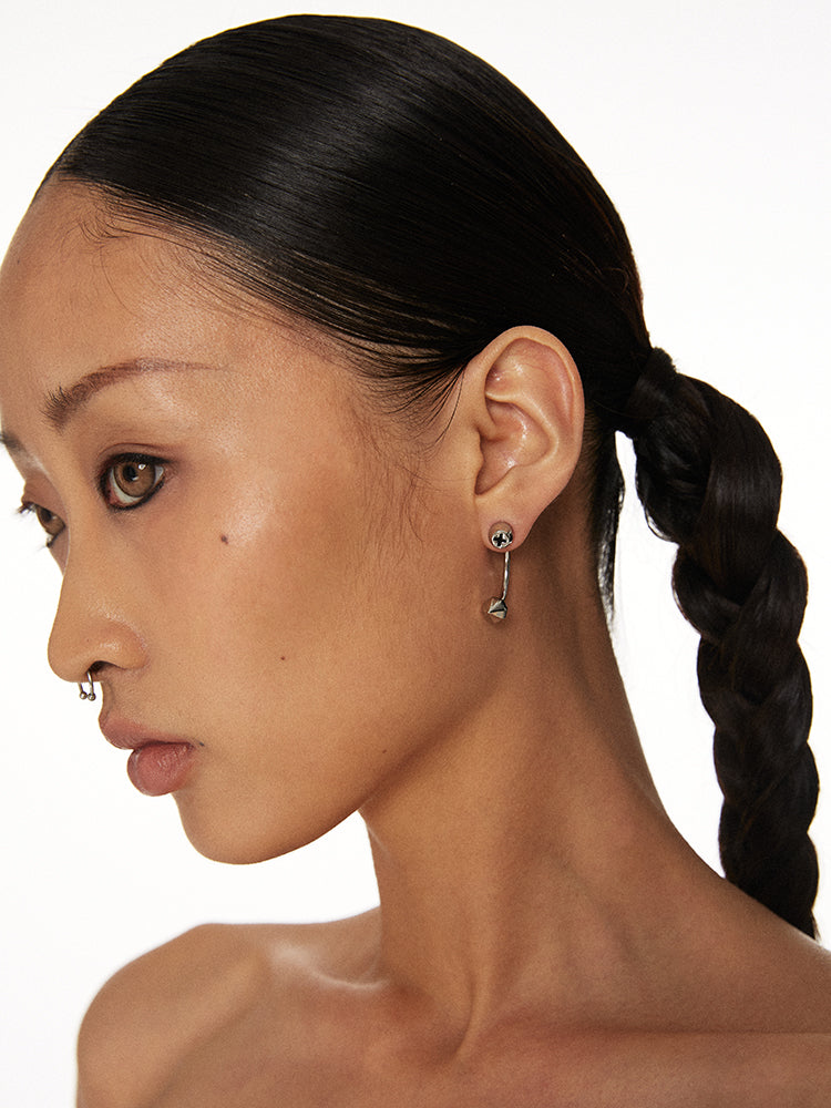 Unisex Cross Design Detachable Earrings