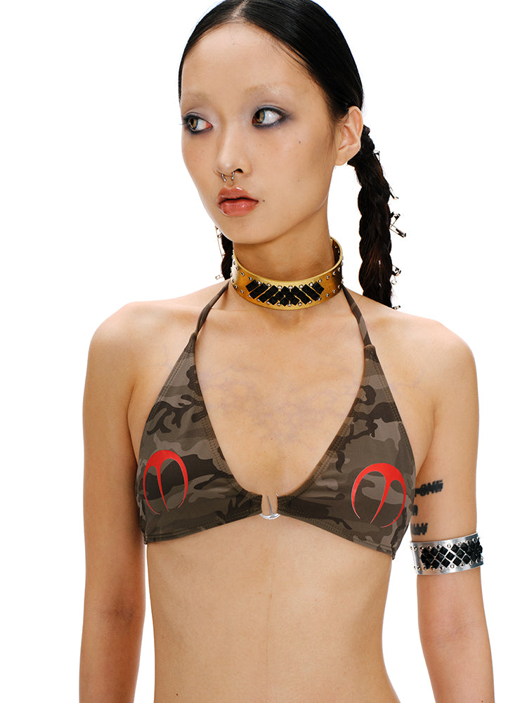 Millennium Y2K Silver Gold Stud Choker