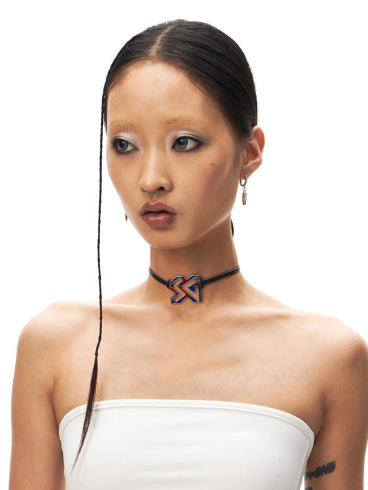 Adjustable Strap Union Jack Punk Choker