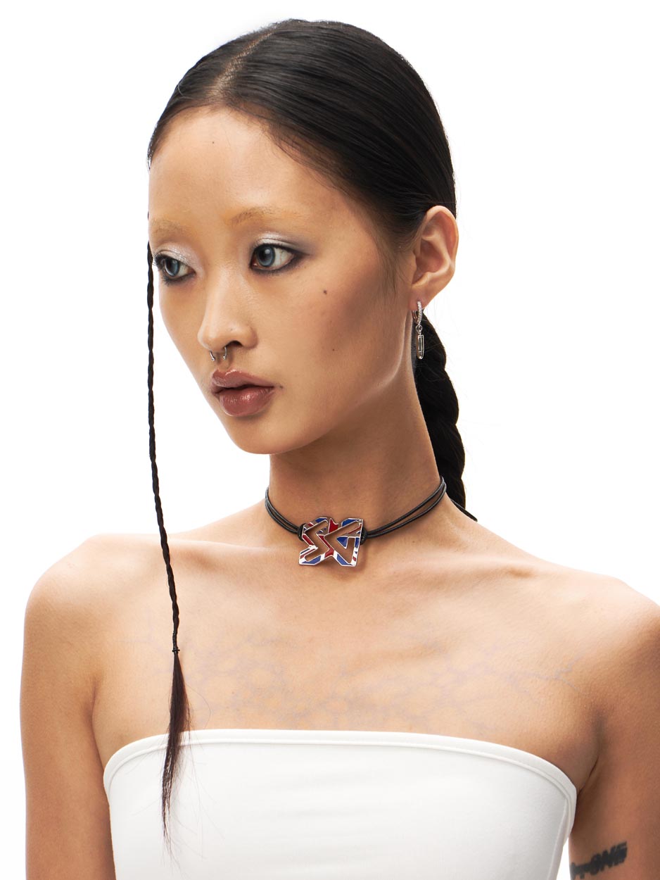 Adjustable Strap Union Jack Punk Choker