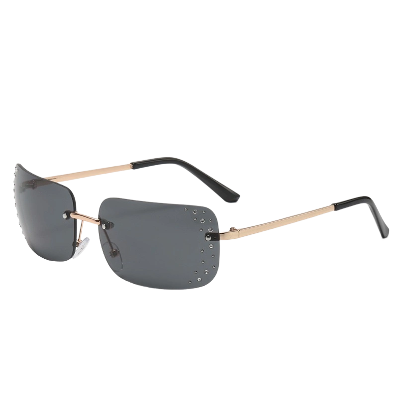 Rimless Rhinestone UV Protection Sunglasses