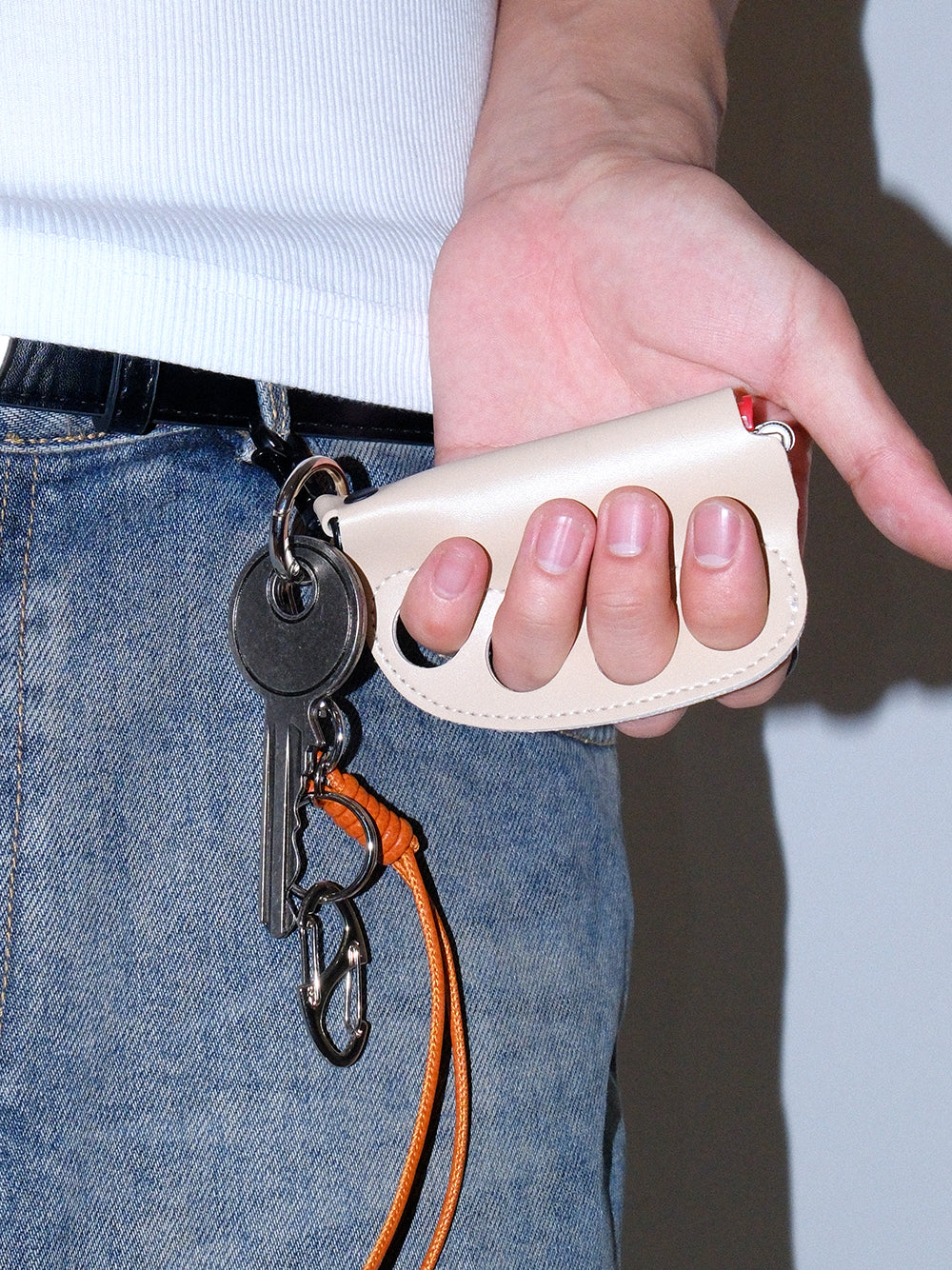 Knuckle Keychain with Lighter Holder Waist Chain
