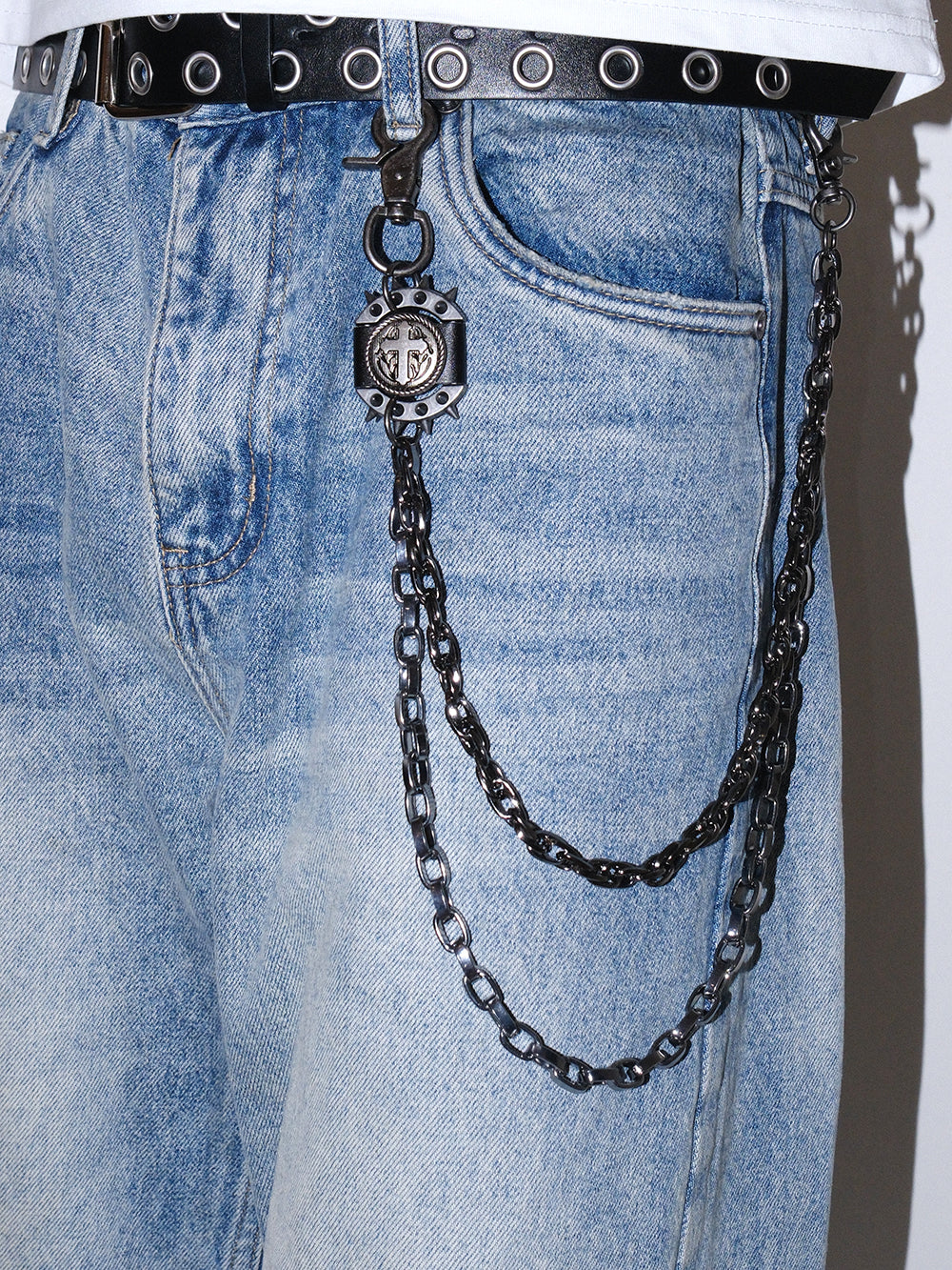 Punk Cross Pendant Pants Chain