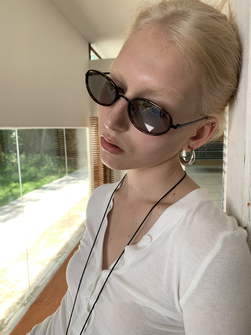 Tortoiseshell Oval Long Frame Sunglasses