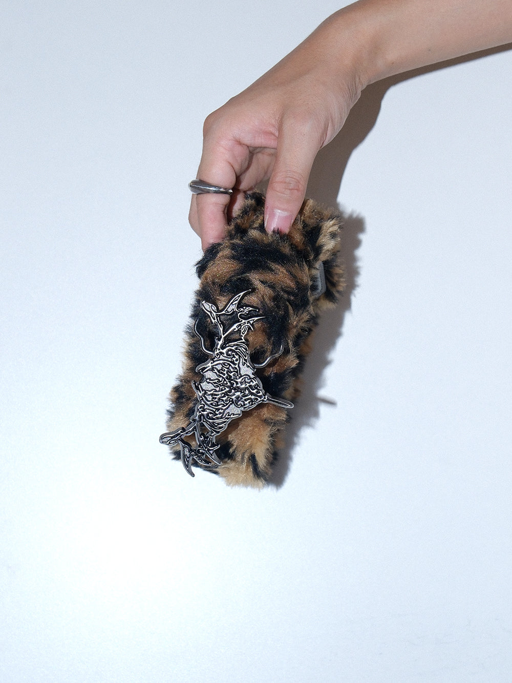 Y2K Tiger Stripe Faux Fur Belt