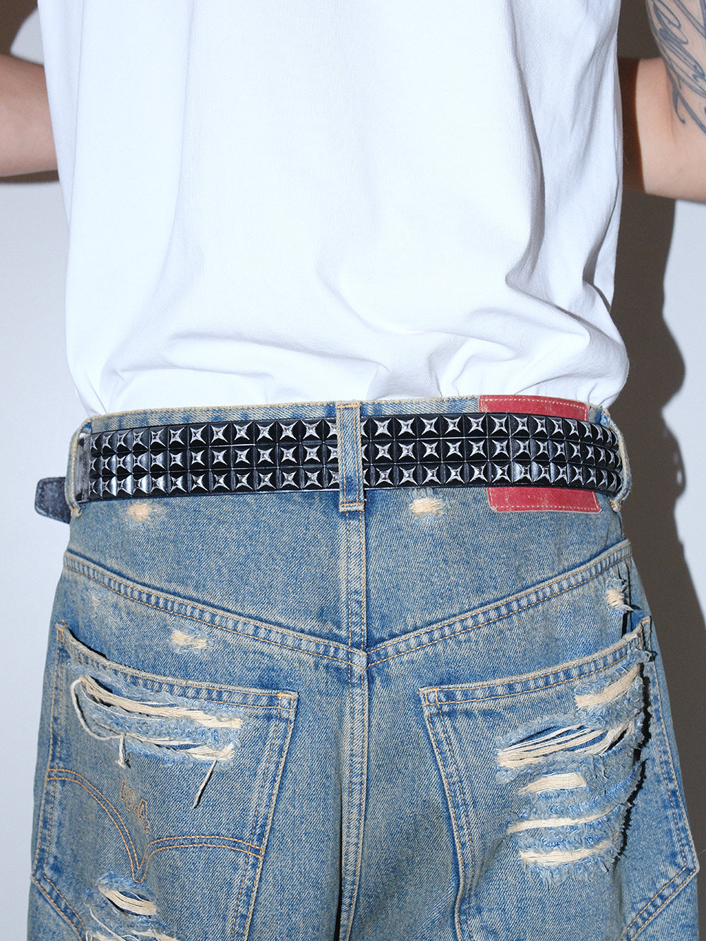 Punk Rock Square Studded Leather Belt