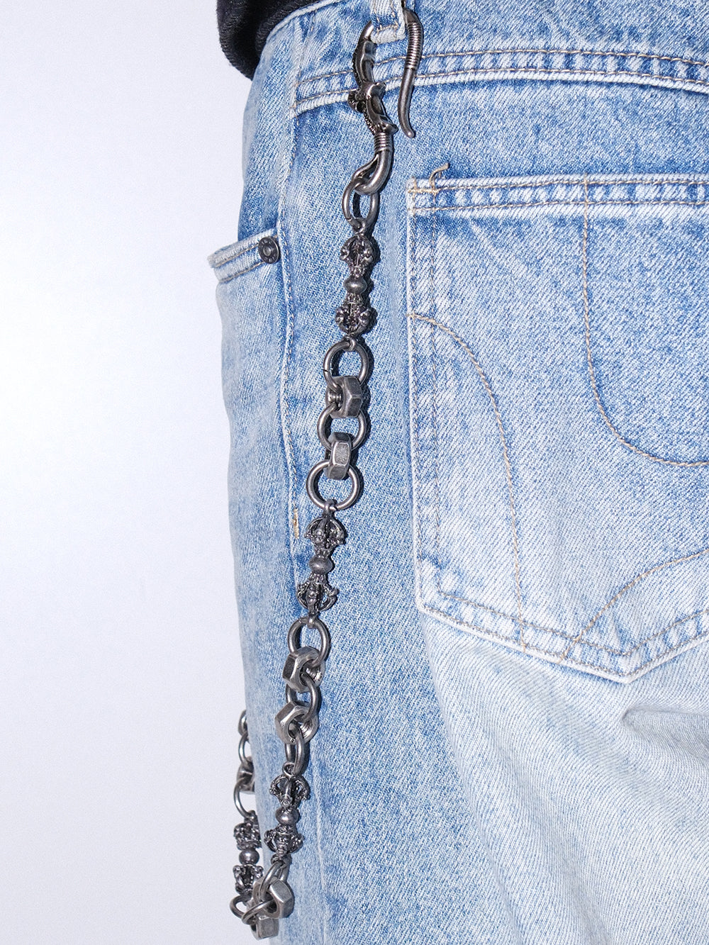 Nut Ring Irregular Studded Pants Chain