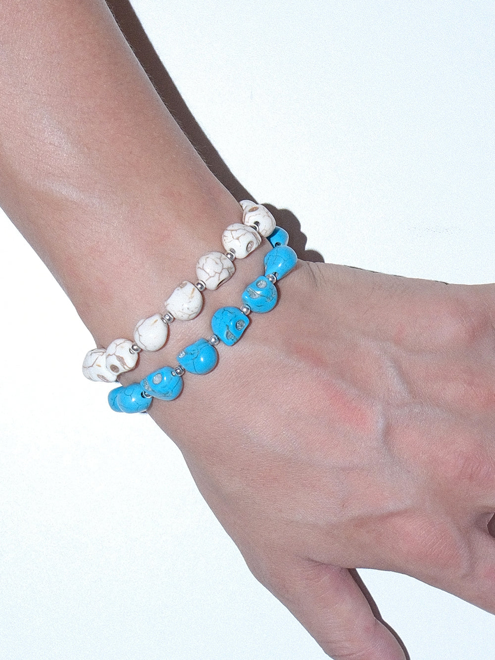 Turquoise Skull Beaded Bracelet