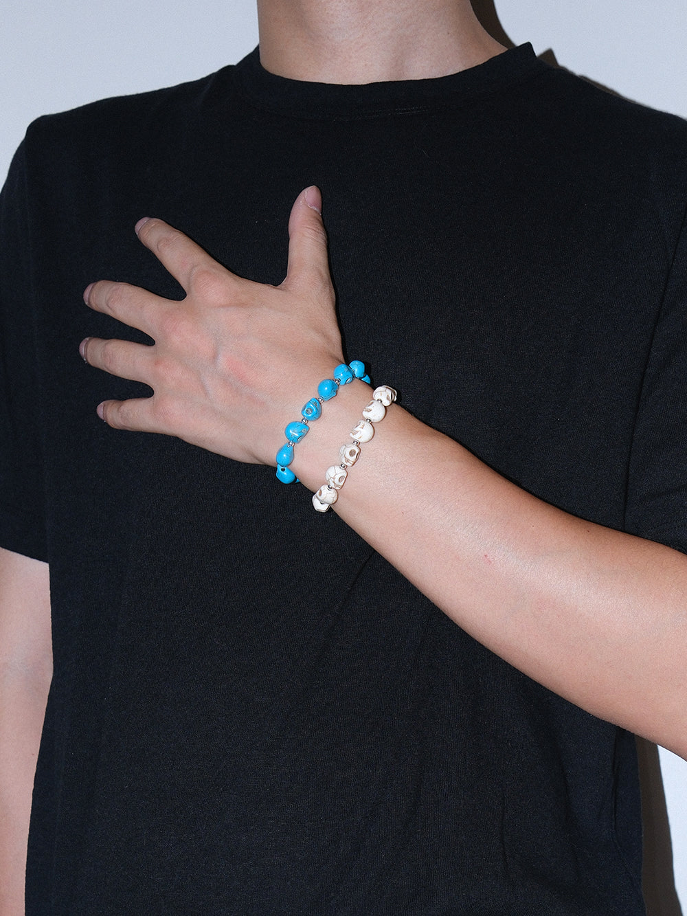 Turquoise Skull Beaded Bracelet