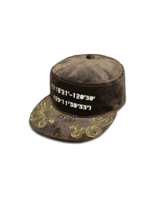 Velvet Retro Flat Brim Baseball Cap