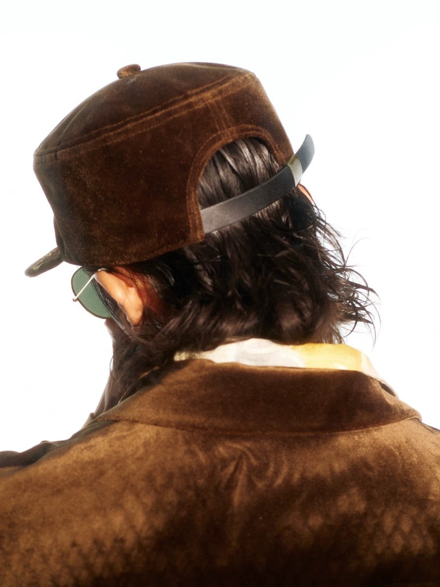 Velvet Retro Flat Brim Baseball Cap