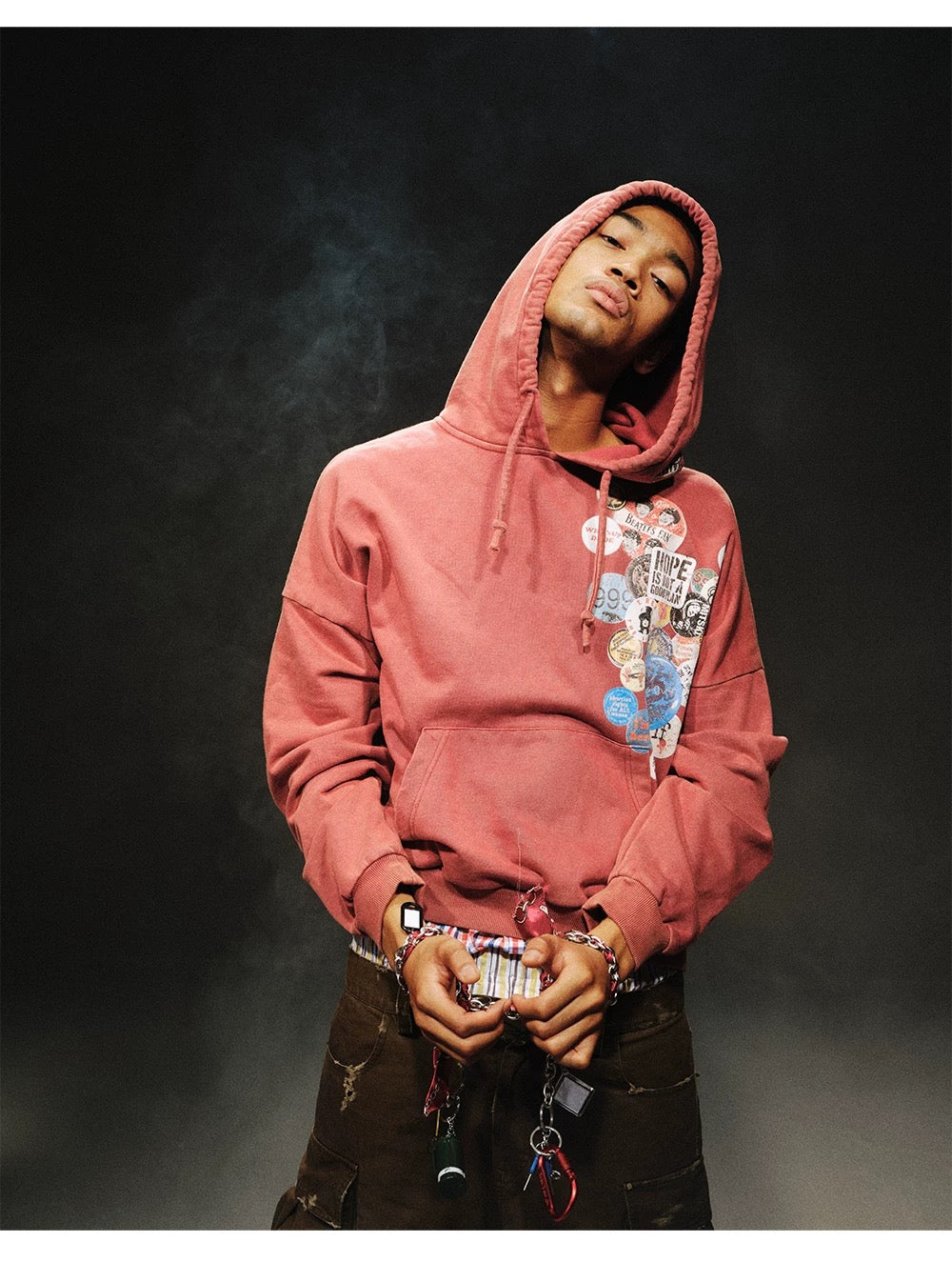 Heavyweight Vintage Red Graphic Hoodie