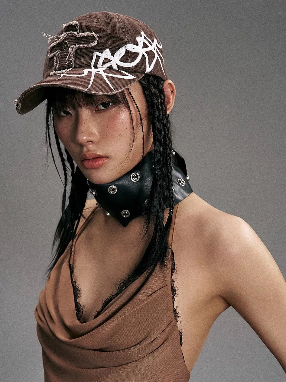 Cross Thorn Embroidery Retro Baseball Cap