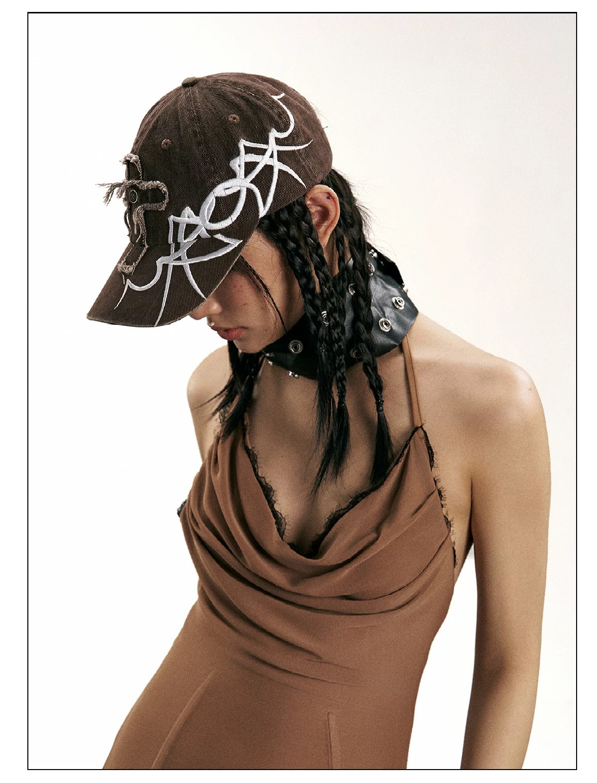 Cross Thorn Embroidery Retro Baseball Cap