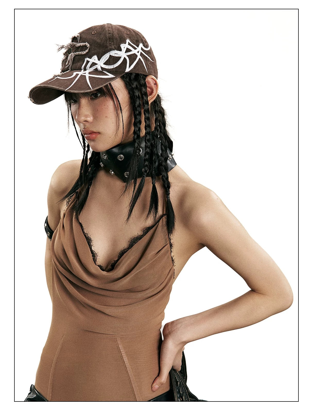 Cross Thorn Embroidery Retro Baseball Cap