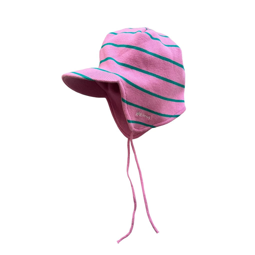 Unisex Short Brim Earflap Knit Beanie
