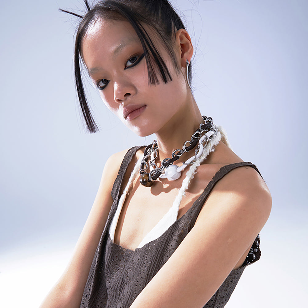 Tribal Leather Rope Chain Choker Necklace