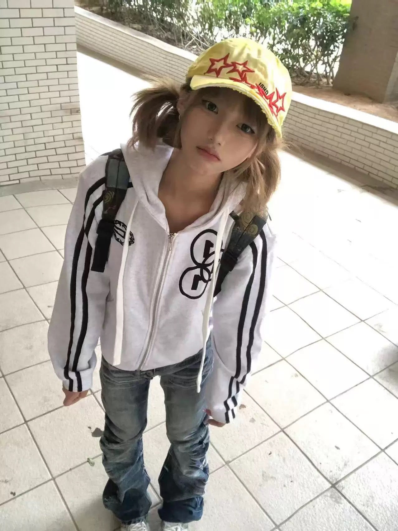 Yellow Five-Star Washed Cut Brim Cap