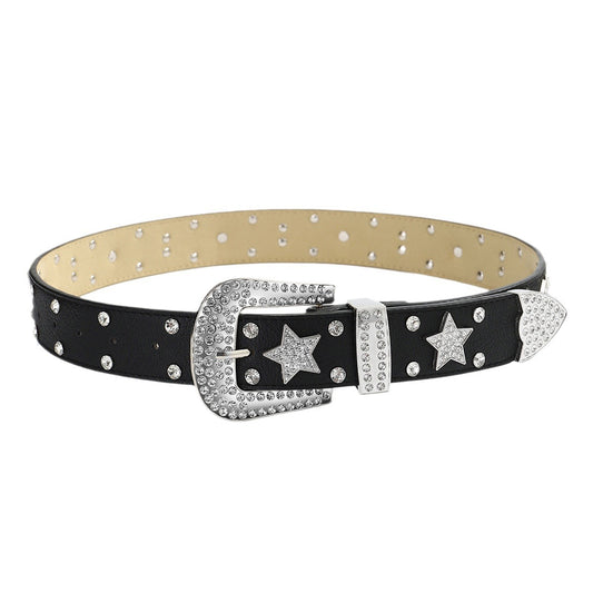 Rhinestone Star Studded Belt