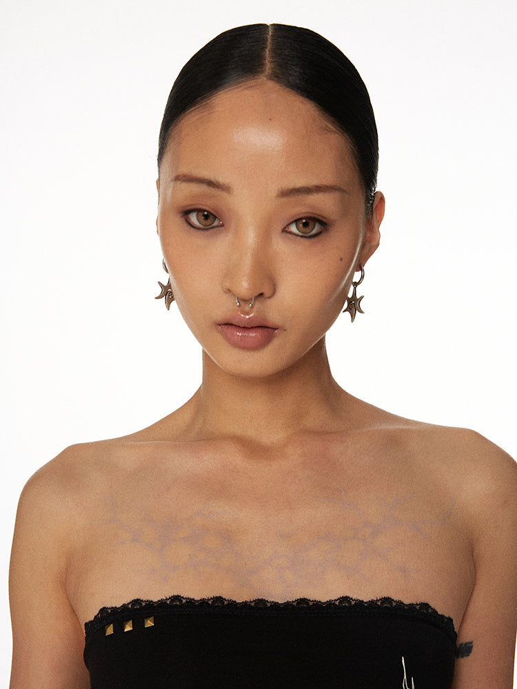 Vintage Distressed Star Vortex Earrings