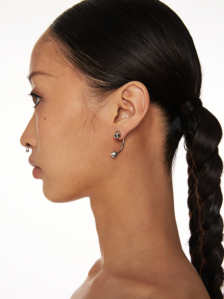 Unisex Cross Design Detachable Earrings