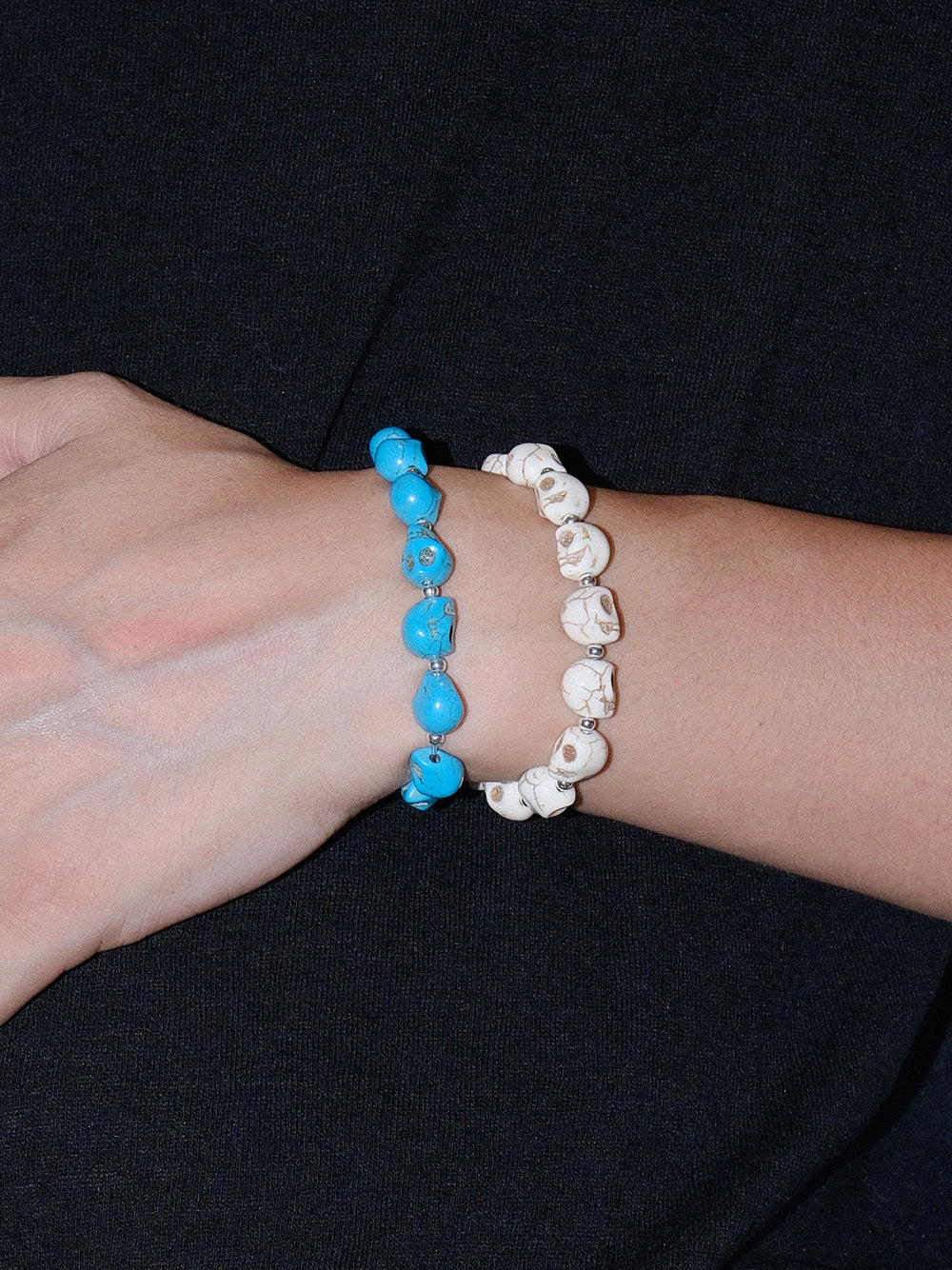 Turquoise Skull Beaded Bracelet