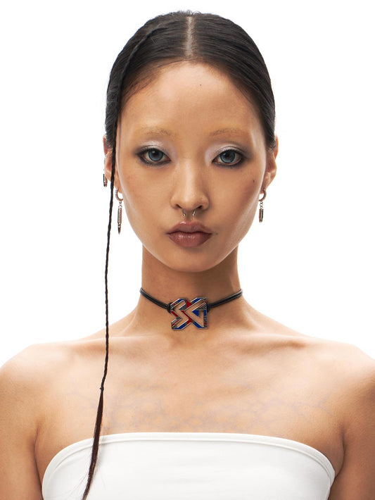 Adjustable Strap Union Jack Punk Choker