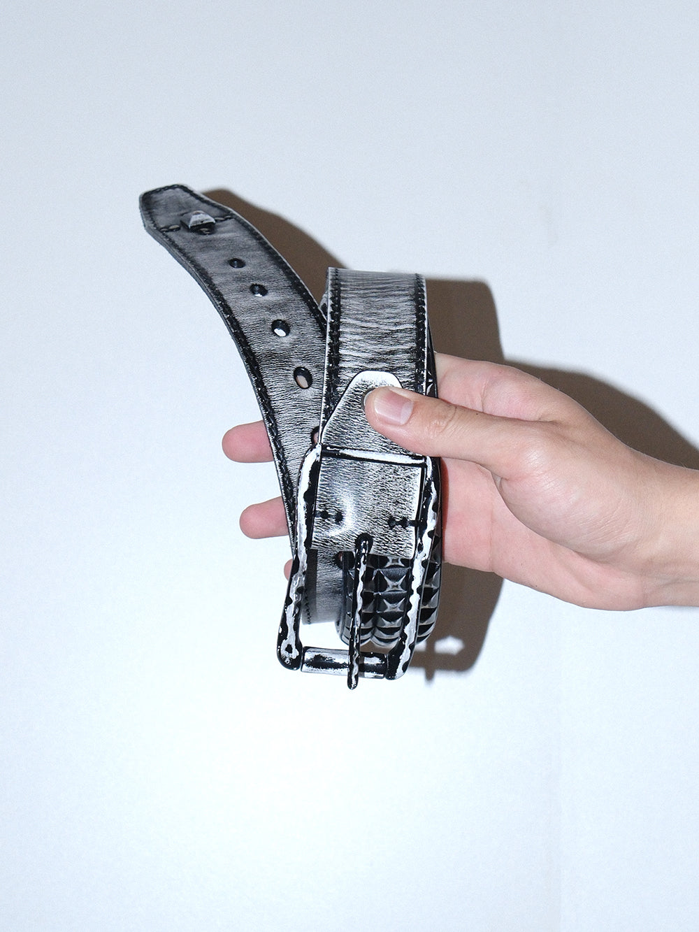 Punk Rock Square Studded Leather Belt
