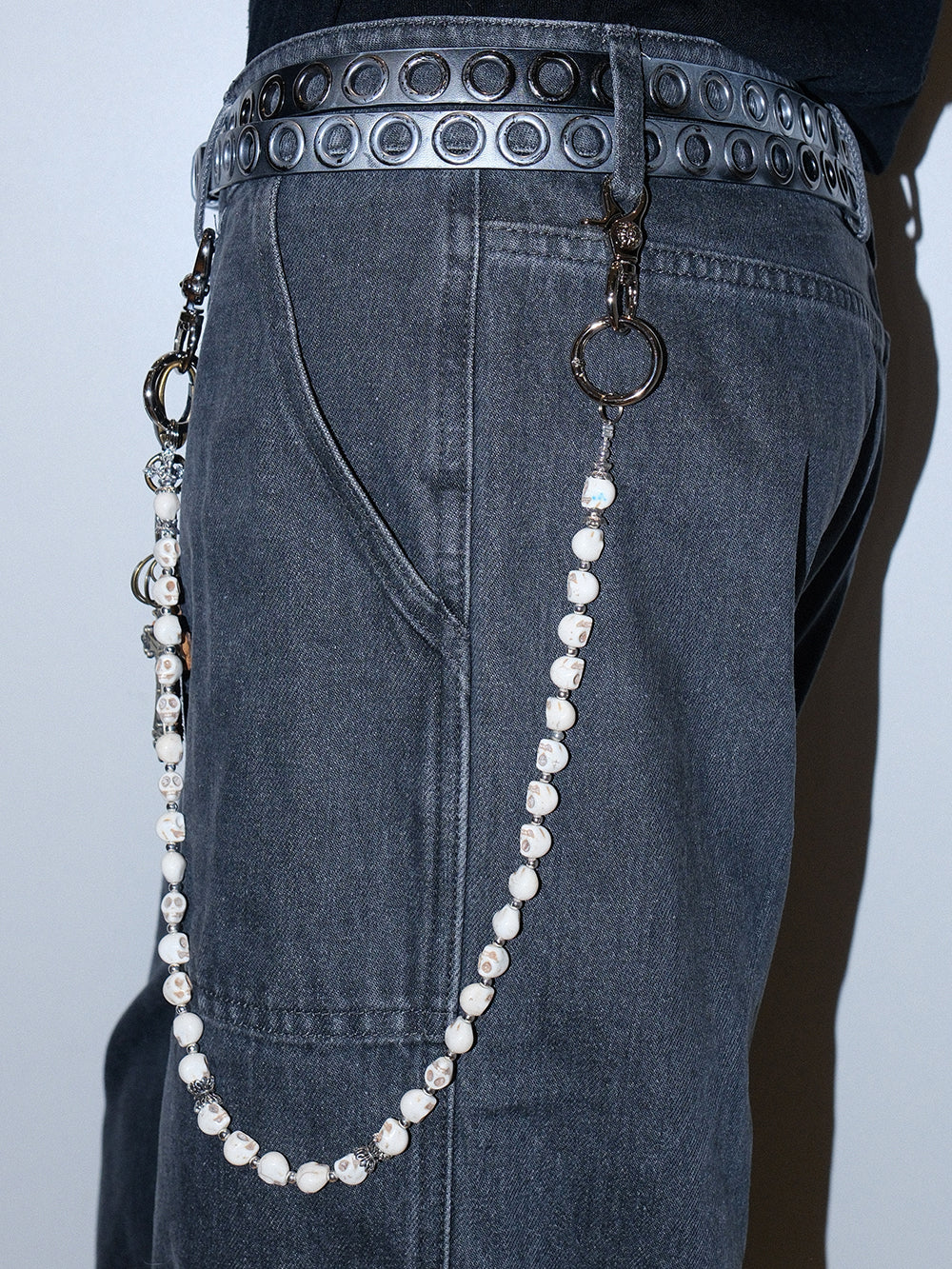 Retro Copper Cross Skull Pendant Chain