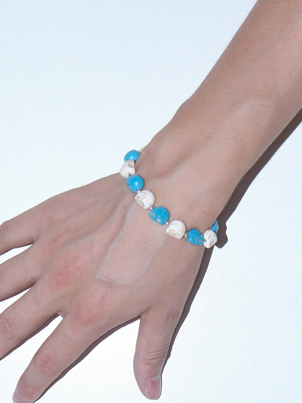 Turquoise Skull Beaded Bracelet