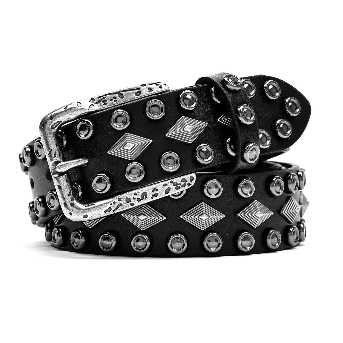 Diamond Studded Genuine Leather Belt