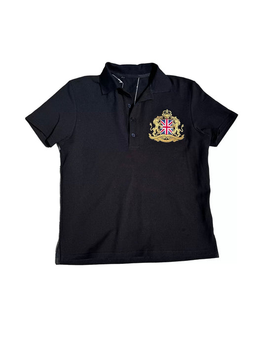 no E mosen ユニオンジャック パッチワークポロ - パンク ストリートウェア ピケコットンTシャツ