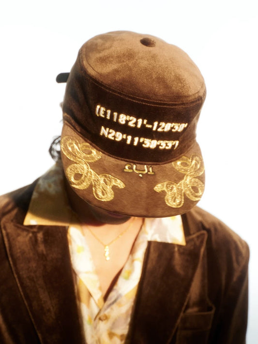 Velvet Retro Flat Brim Baseball Cap