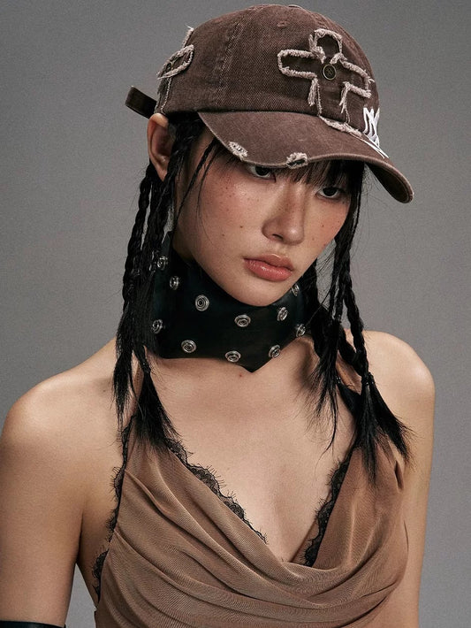 Cross Thorn Embroidery Retro Baseball Cap