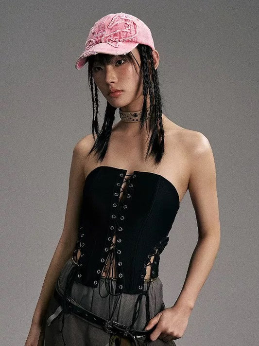 Vintage Denim Butterfly Baseball Cap