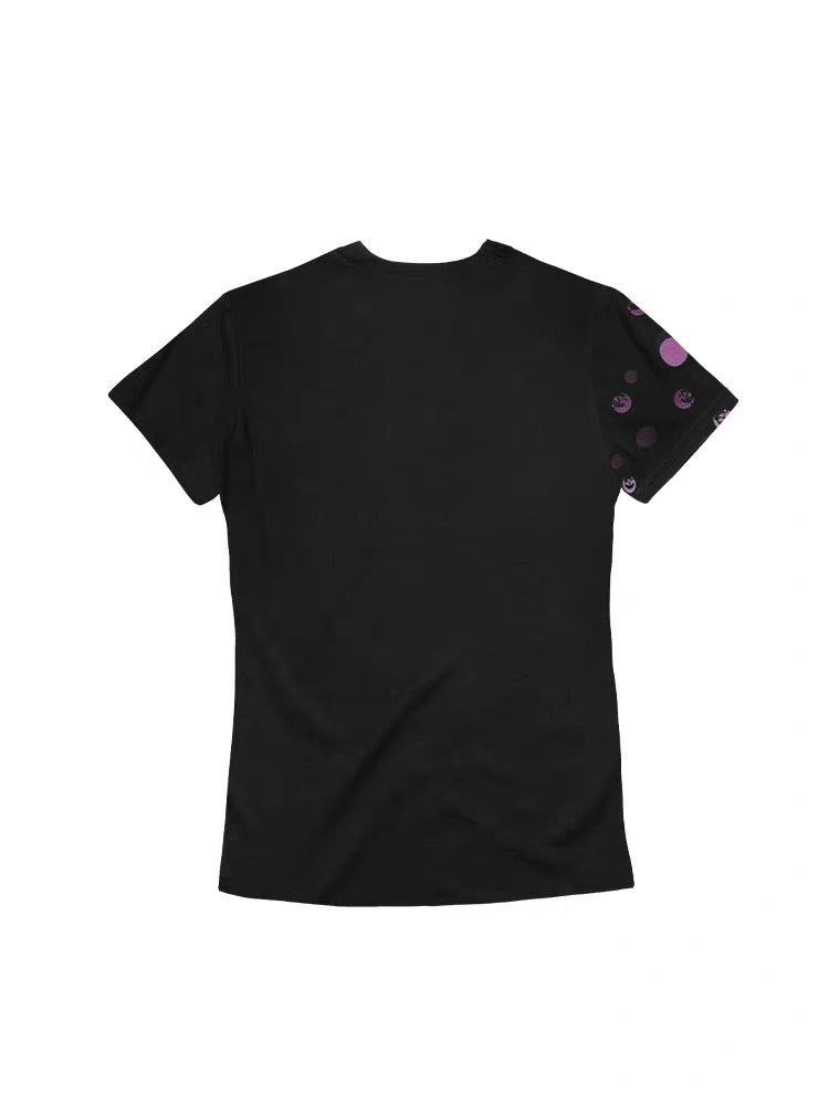 Night Lab Y2K Crown Polka Dot Tee - Unisex Soft Grunge Lightweight Fitted Shirt