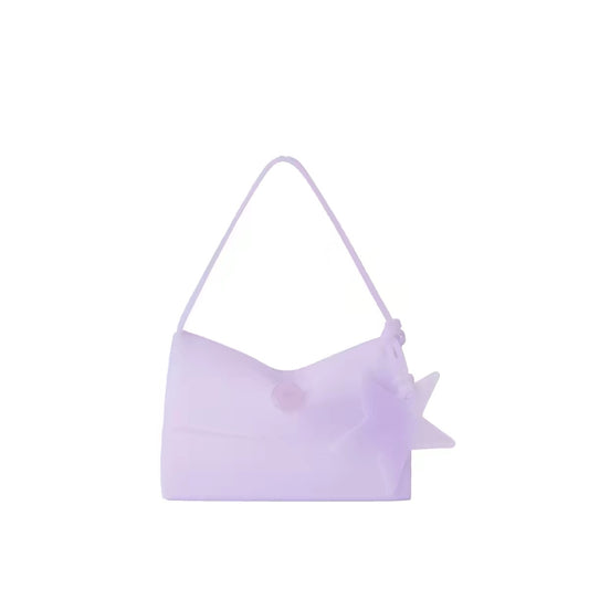 ECODAY "Little Star" Mini Square Bag - Lightweight Jelly Top-Handle Crossbody Purse