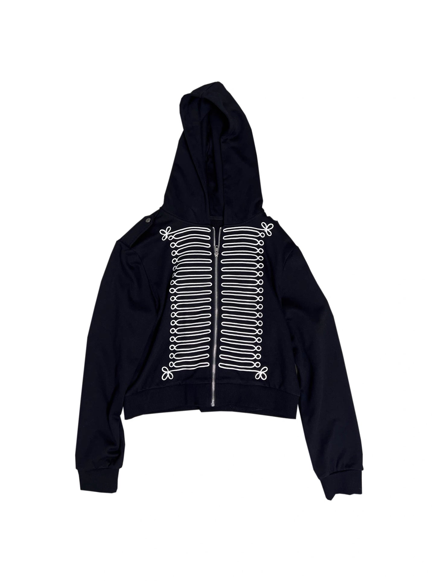 Rope Embroidery Royal Totem Two-Tone Hoodie