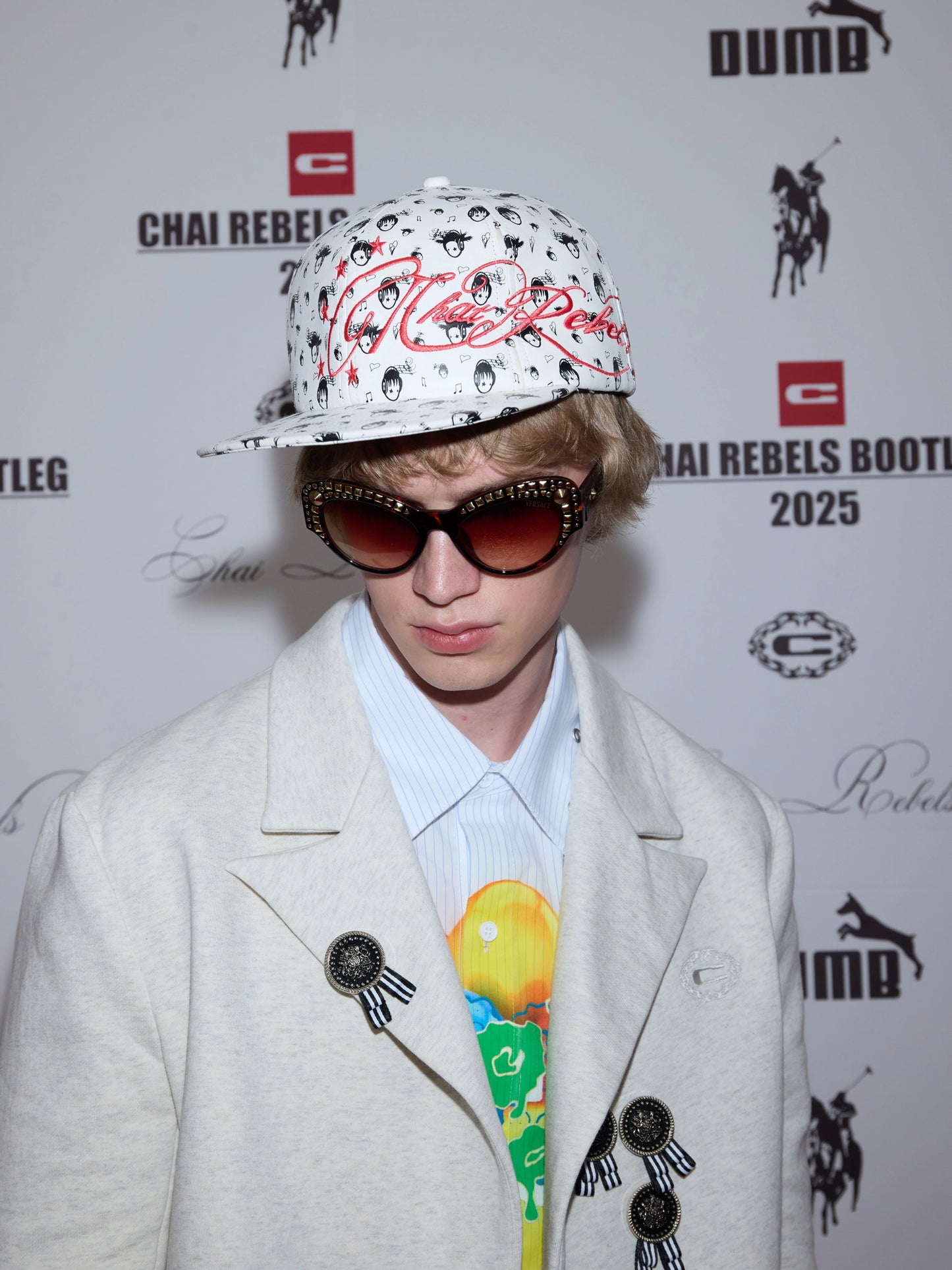 3D Embroidery Music Print Leather Flat Cap