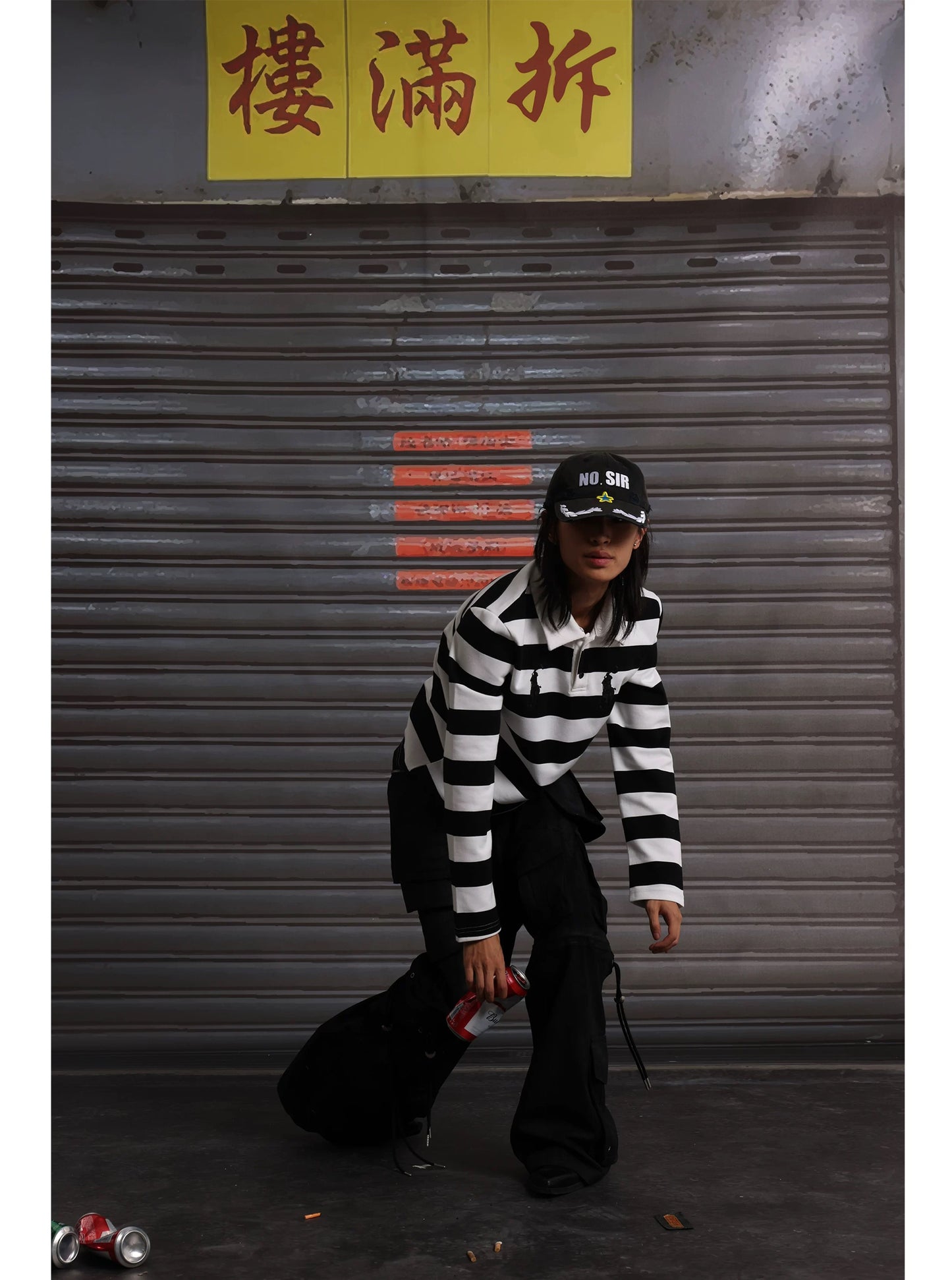 Detachable Leopard Collar Embroidered Cotton Polo