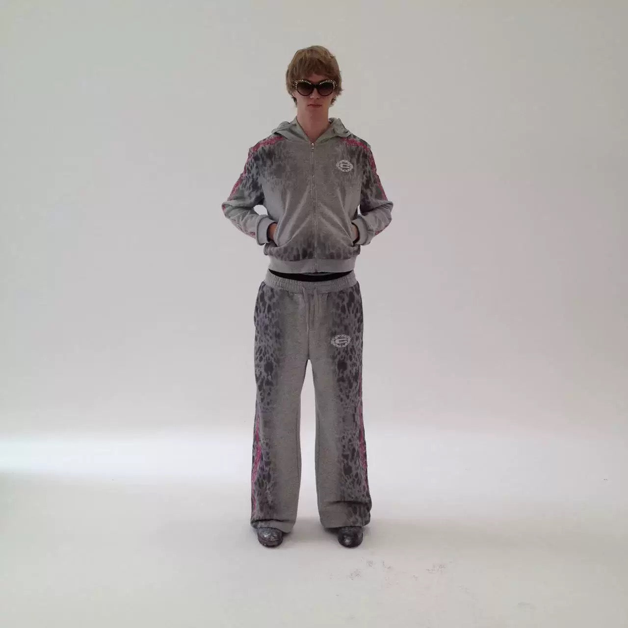 Cロゴ ヒョウ柄 スター刺繍 ジャケット