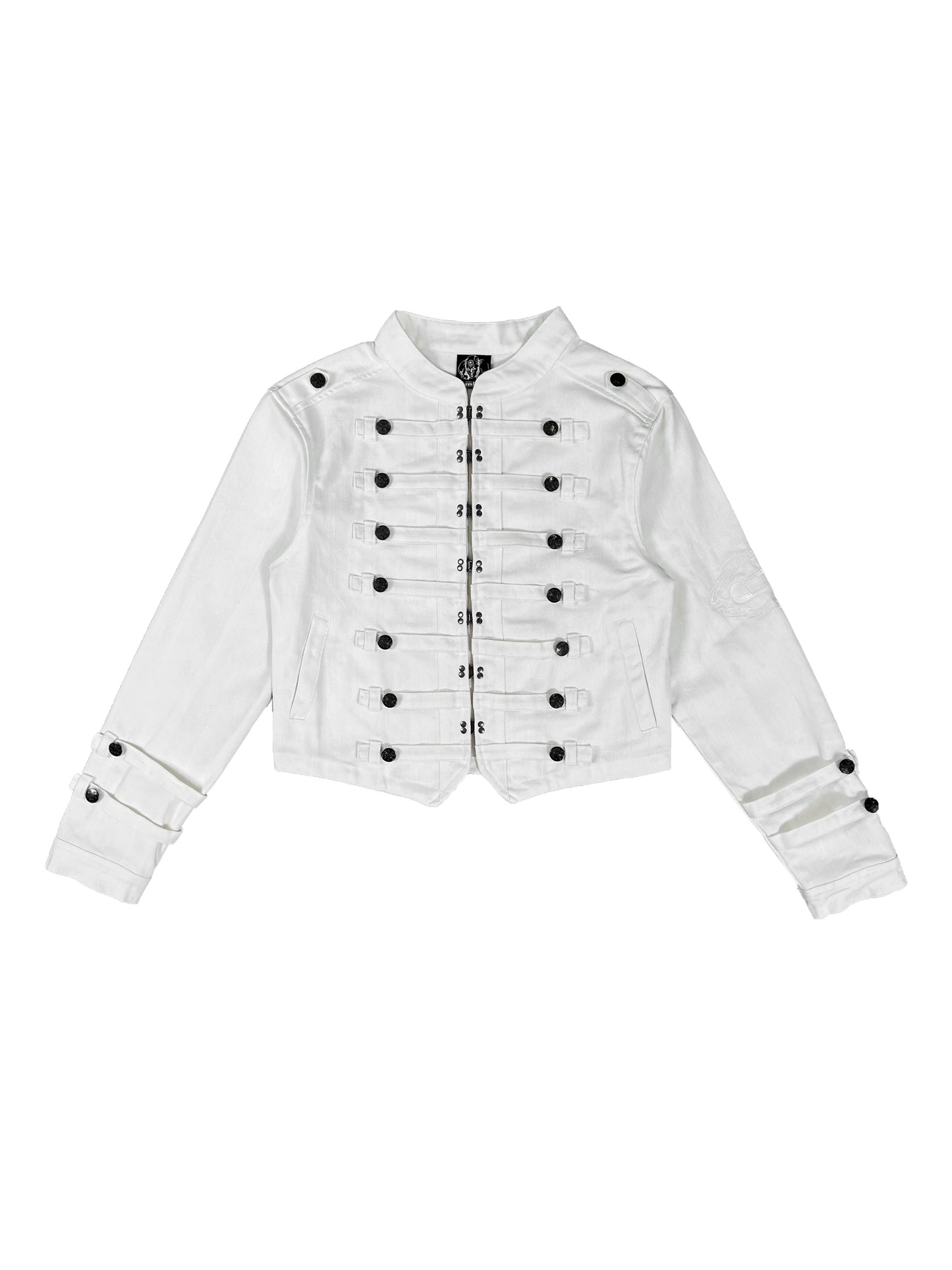 Royal Placket Cropped Cotton Jacket